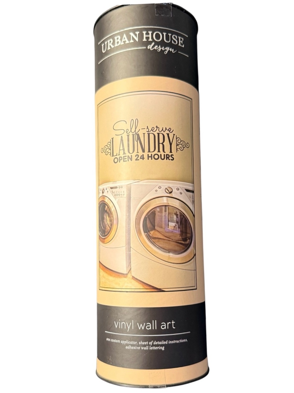 Vinyl Wall Art - Self-serve LAUNDRY OPEN 24 HOURS - SEALED!! - NWT!!
